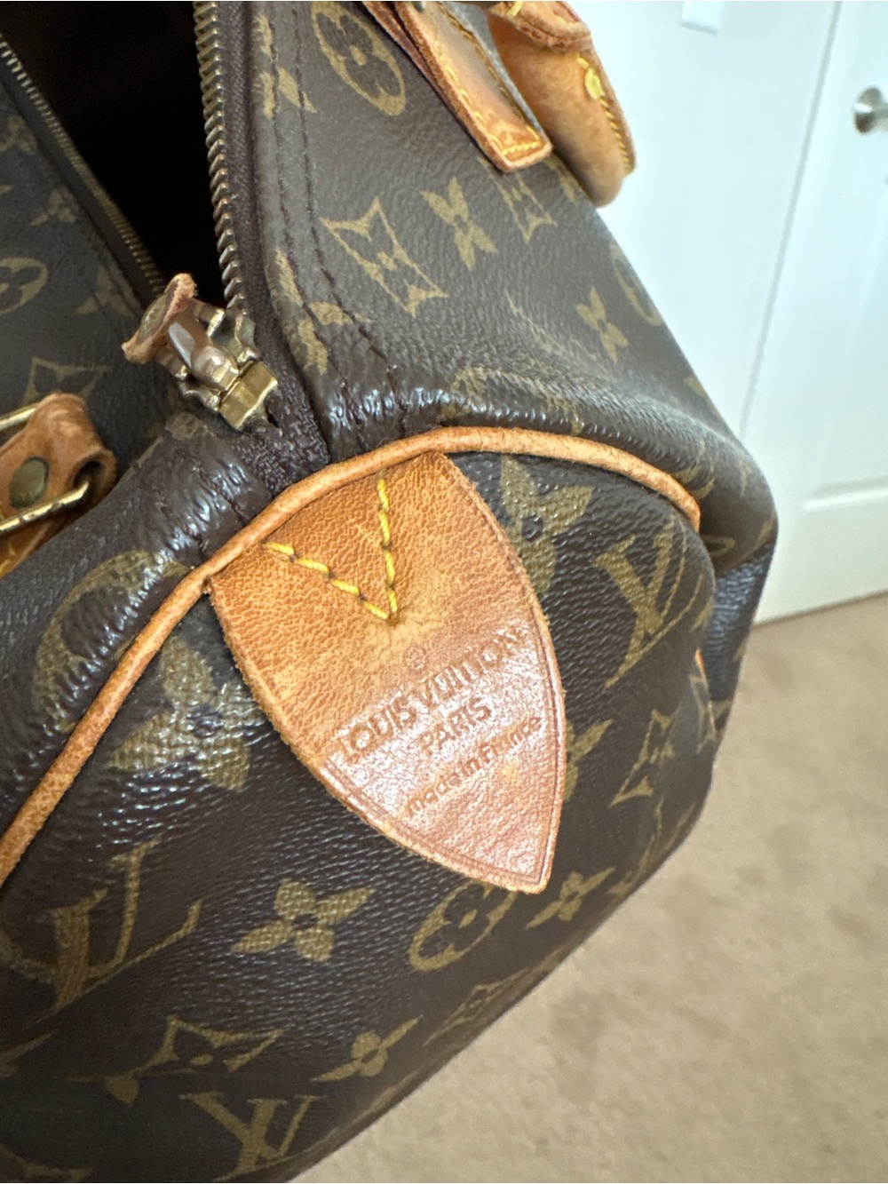 Louis Vuitton Monogram Canvas Top-Handle Satchel in Brown and Tan - Picture 7 of 8